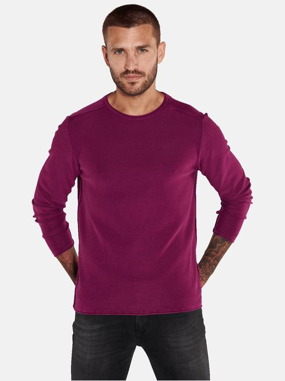 emilio adani Herren Pullover uni Violett 36074