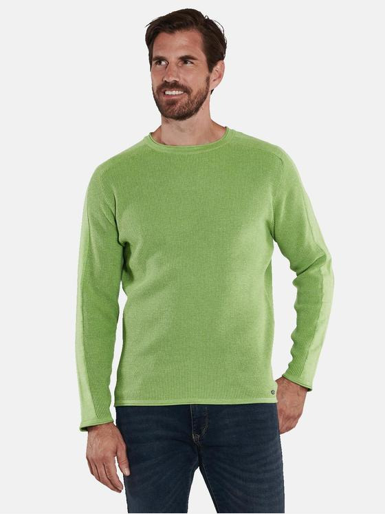 engbers Herren Pullover uni Grün 36097