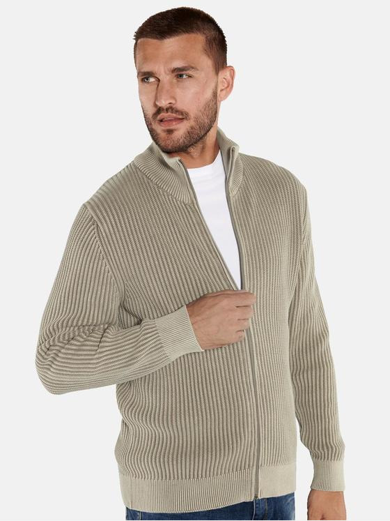 emilio adani Herren Cardigan strukturiert Beige 36070