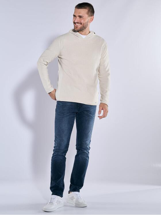 emilio adani Herren Pullover uni Weiß 37326