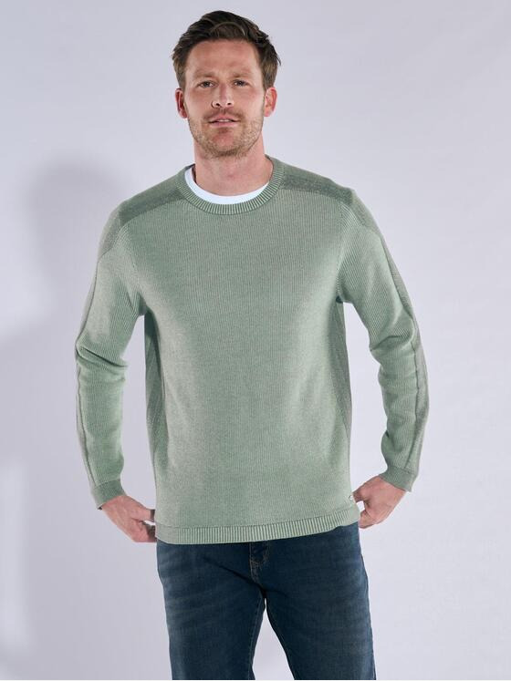 engbers Herren Pullover strukturiert Grün 37438