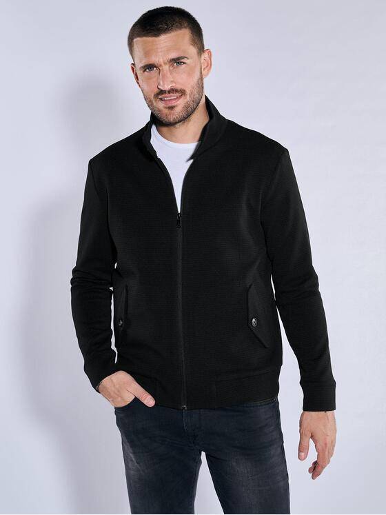 emilio adani Herren Blouson-Jacke strukturiert Schwarz 37260