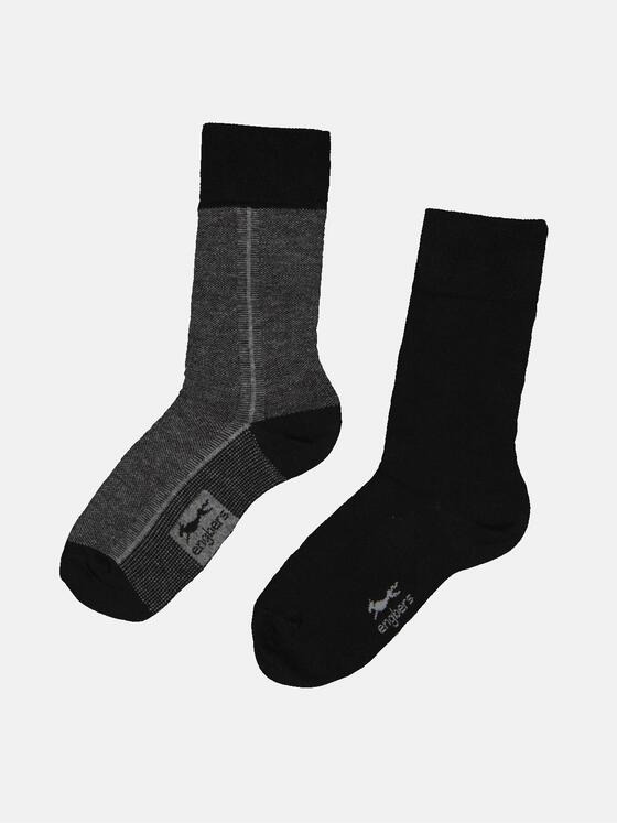 engbers Herren Socke gemustert Schwarz 35988