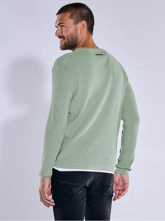 emilio adani Herren Pullover strukturiert Grün 37435