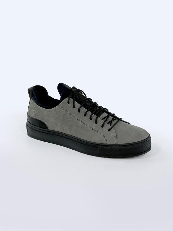 emilio adani Herren Sneaker aus Nubuk-Leder Grau 37424