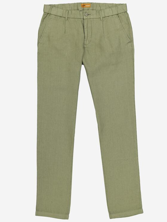 emilio adani Herren Chino aus Leinen Grün 37059