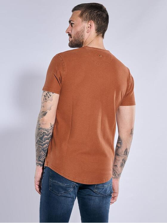 emilio adani Herren T-Shirt slim fit Orange 37306