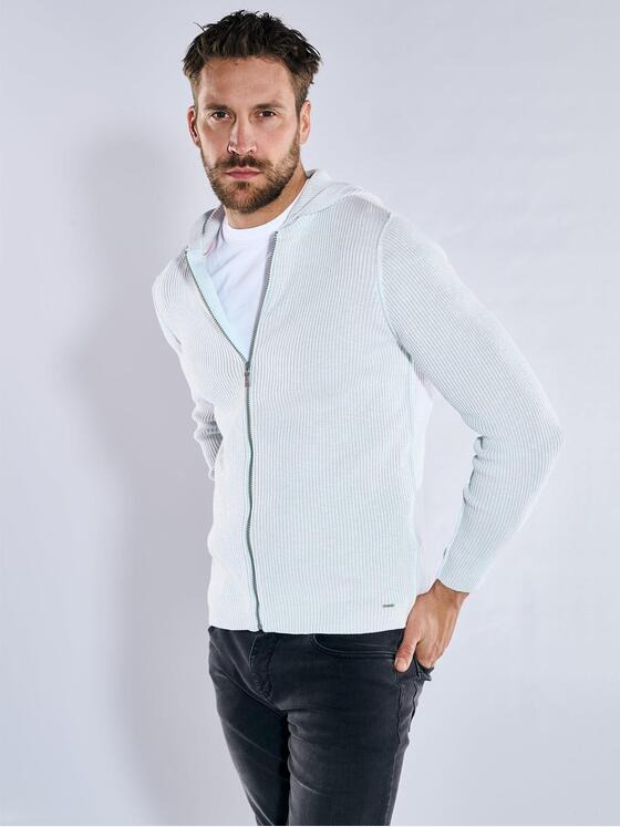 emilio adani Herren Cardigan strukturiert Grau 36704