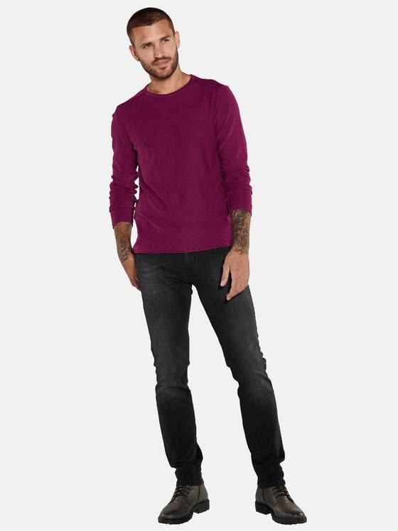 emilio adani Herren Pullover uni Violett 36074