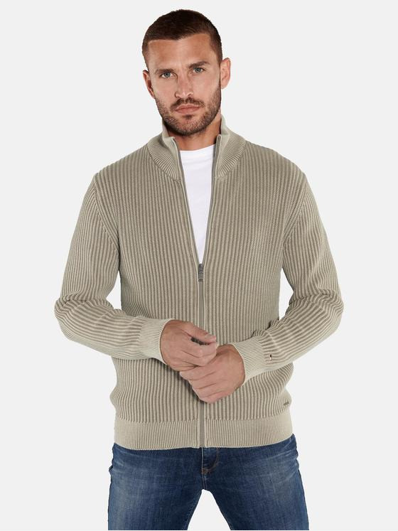 emilio adani Herren Cardigan strukturiert Beige 36070