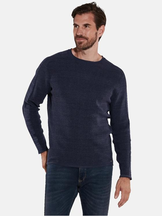 engbers Herren Pullover uni Blau 36098