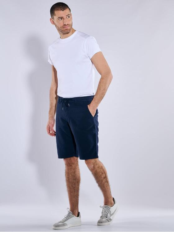 engbers Herren Chino-Bermuda mit Tunnelzug Blau 37065