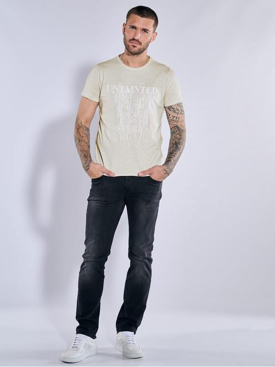 emilio adani Herren T-Shirt slim fit Beige 37302