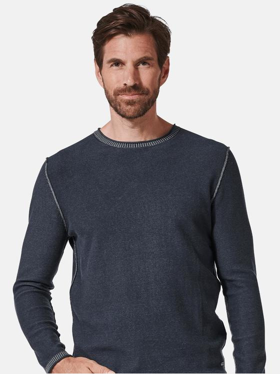 engbers Herren Pullover uni Blau 35480