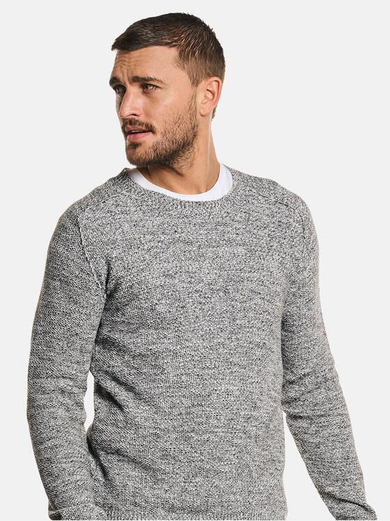 emilio adani Herren Rundhals Pullover Grau 32292