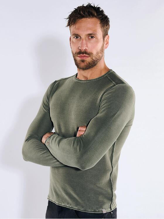 emilio adani Herren Pullover uni Grün 36703