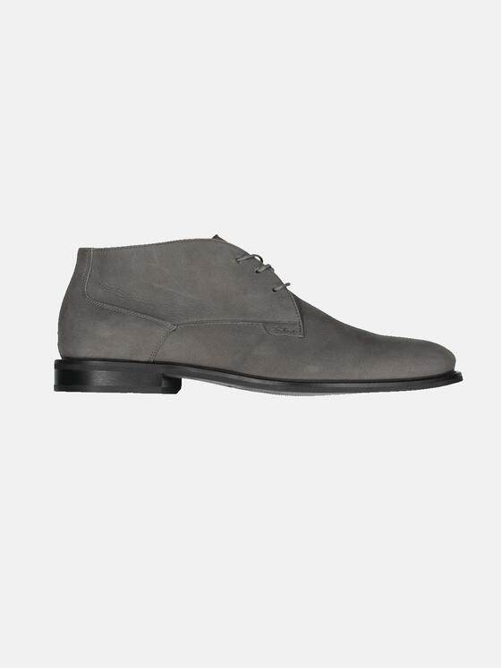 emilio adani Herren Boots aus Nubuk-Leder Grau 35456