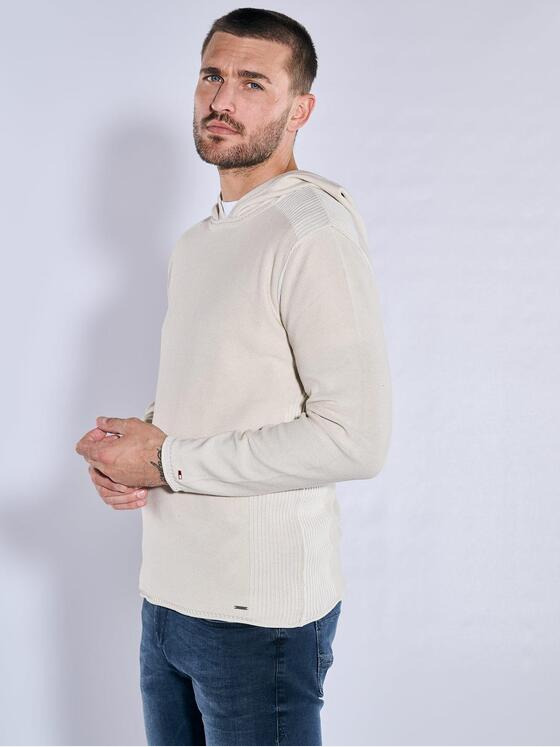 emilio adani Herren Pullover uni Weiß 37326