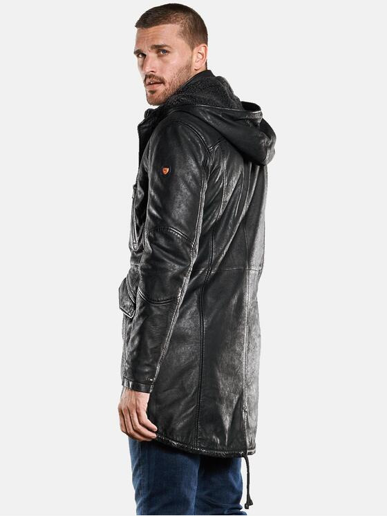 emilio adani Herren Lederjacke Schwarz 33531