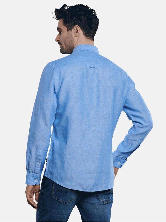 engbers Herren Hemd uni Blau 32218