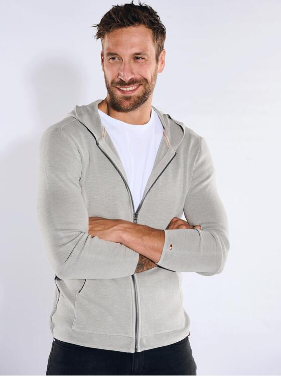 emilio adani Herren Strickjacke uni Grau 36273