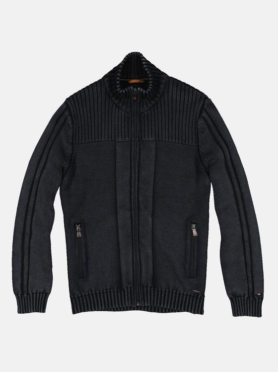 emilio adani Herren Cardigan strukturiert Blau 33812