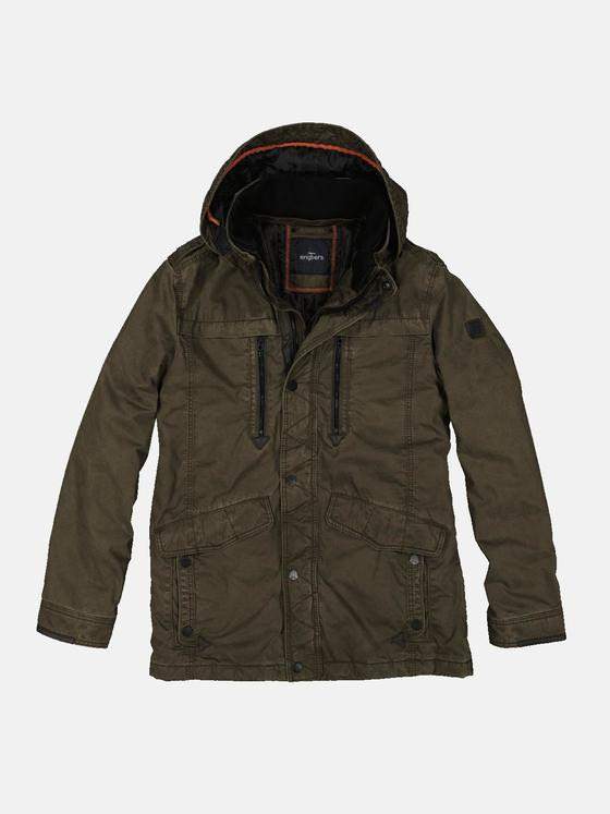 engbers Herren Jacke mit abnehmbarer Kapuze Grün 35538