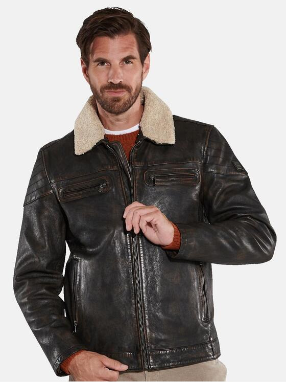 engbers Herren Lederjacke regular Braun 35444