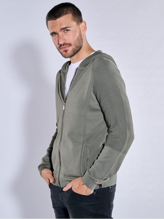 emilio adani Herren Cardigan regular Grün 37325