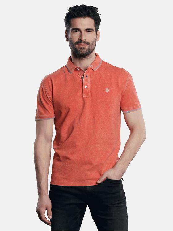 Herren engbers Poloshirt mit Wascheffekt in Orange kaufen 31540 engbers