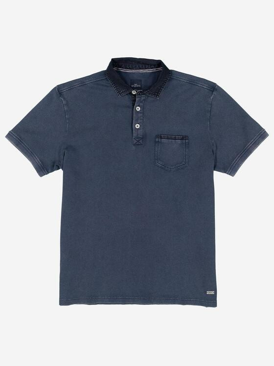 engbers Herren Polo-Shirt strukturiert Blau 37120