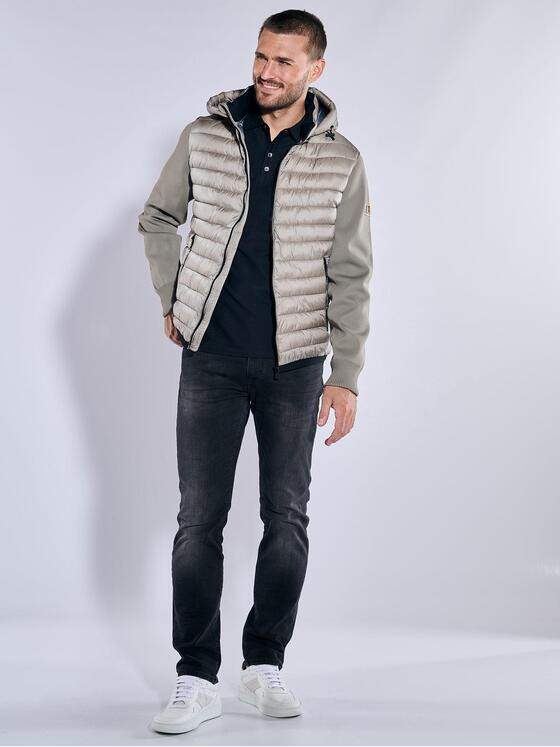 emilio adani Herren Steppjacke slim fit Beige 37194