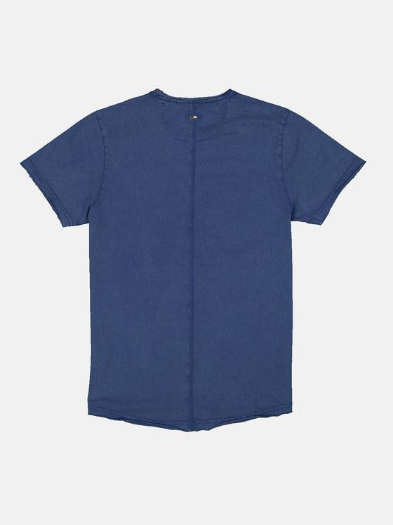 emilio adani Herren T-Shirt uni Blau 35350