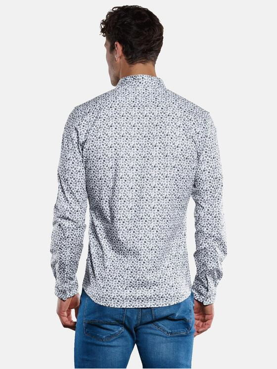 engbers Herren Langarm-Hemd mit All-Over-Print Grau 33375