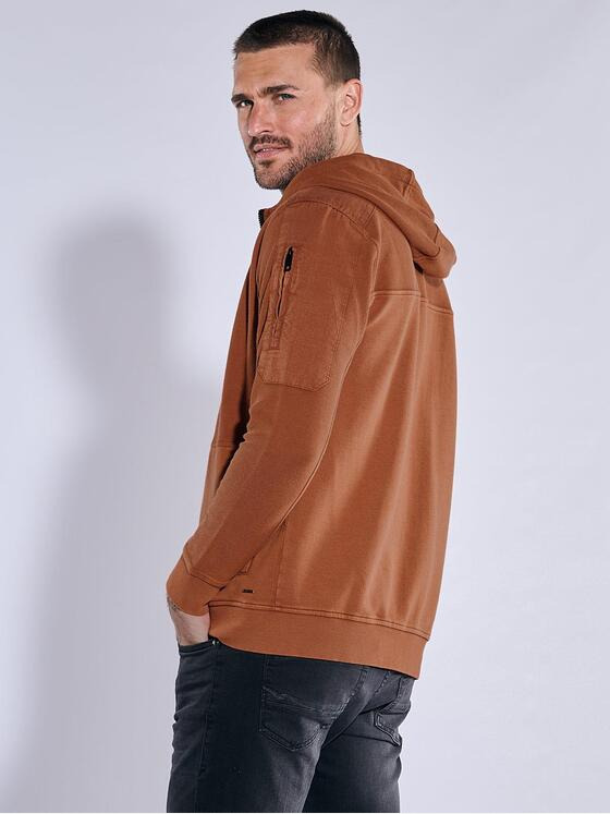 emilio adani Herren Sweatjacke mit Kapuze Orange 37310