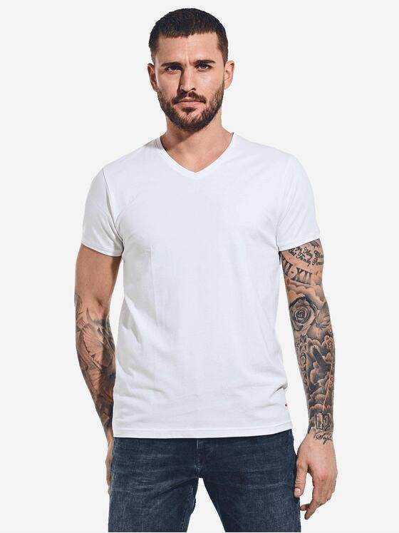 emilio adani Herren Basic-Shirt "My Favorite" Weiß 37386