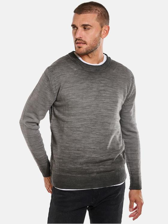 emilio adani Herren Pullover strukturiert Grau 34118