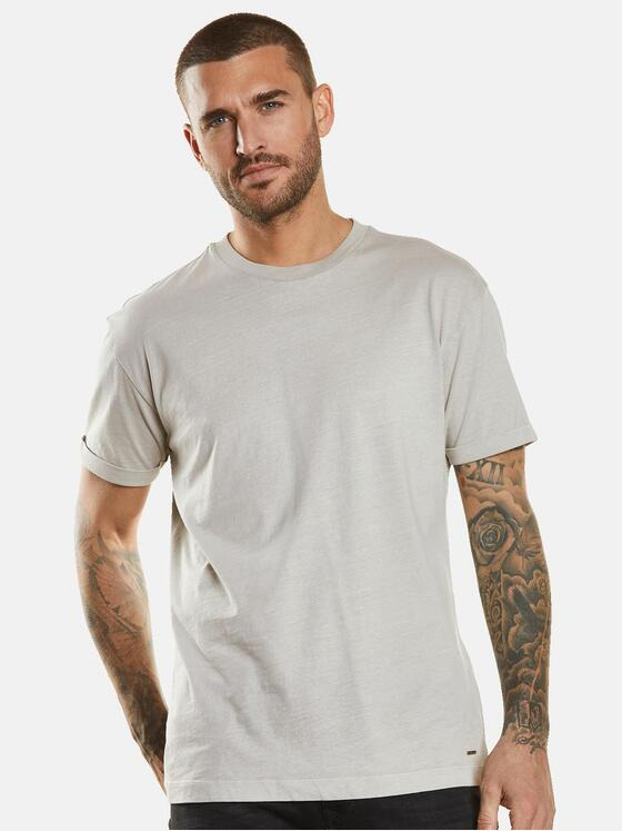 emilio adani Herren T-Shirt uni Beige 34550