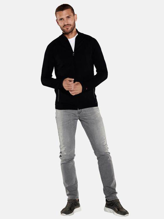 emilio adani Herren Cardigan uni Blau 35612