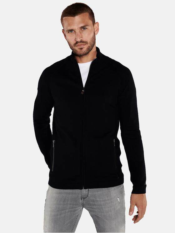 emilio adani Herren Cardigan uni Blau 35612