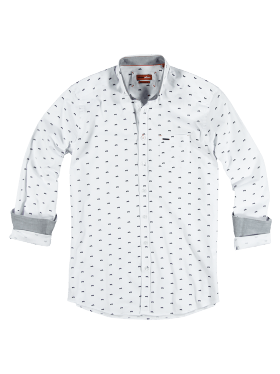 Herren Hemd Mit Motorrad Print In Naturweiss Kaufen 226