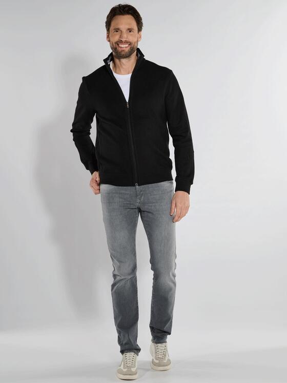 Herren engbers Sweatjacke mit Zipper in Schwarz kaufen 36337