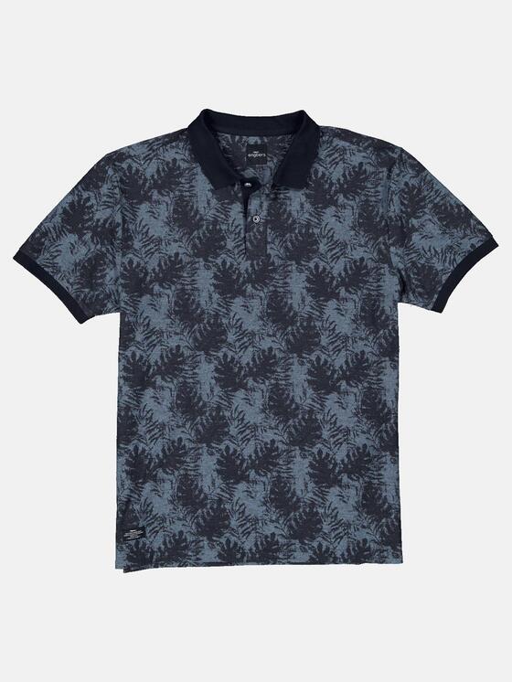 Herren engbers Polo-Shirt gemustert in Saphirblau kaufen 34522
