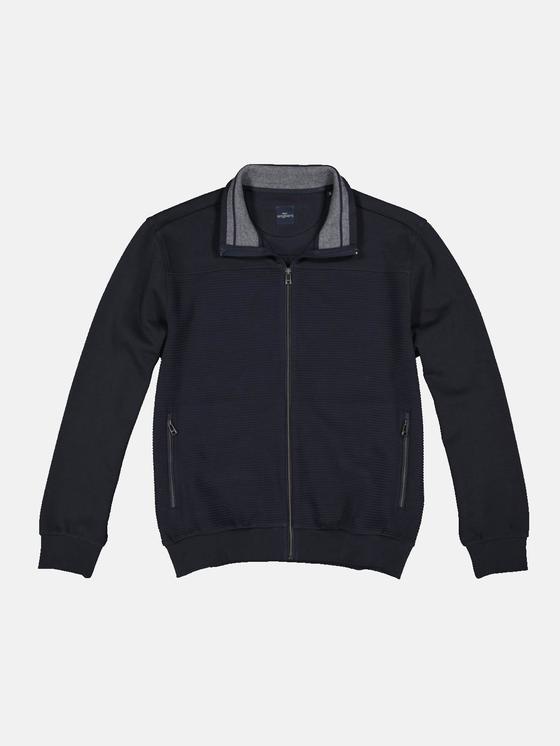 Herren engbers Sweatjacke mit Stehkragen in Saphirblau kaufen 35669 