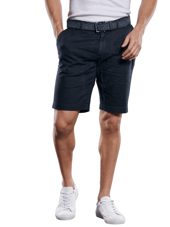 Herren Engbers Leichte Sommer Shorts Im Leinen Look In Saphirblau