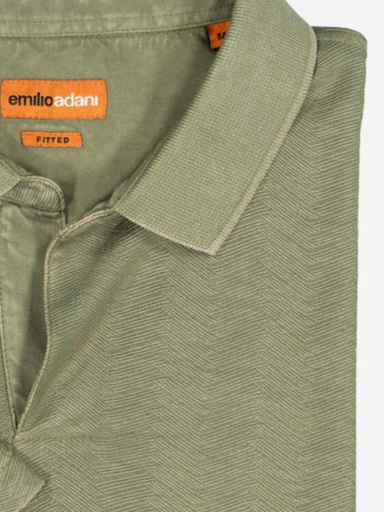 Herren Polo-Shirt strukturiert in Khaki kaufen 36976 | emilioadani