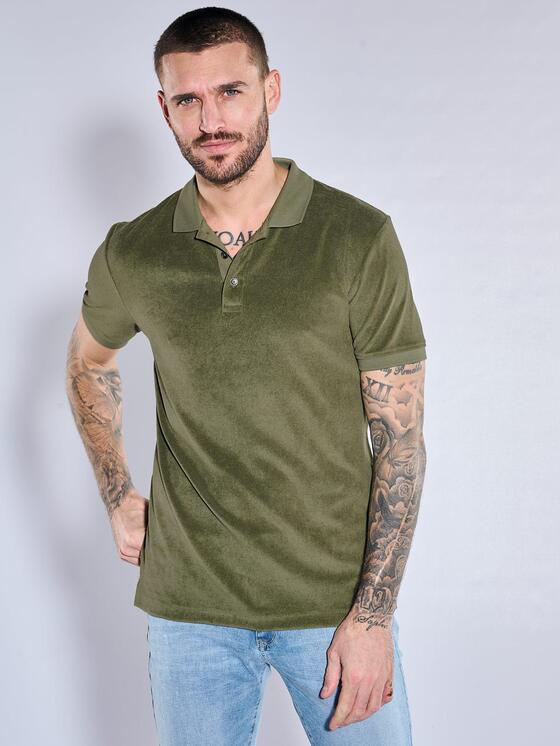 Herren emilio adani Polo-Shirt aus Frottee in Khaki kaufen 36973 