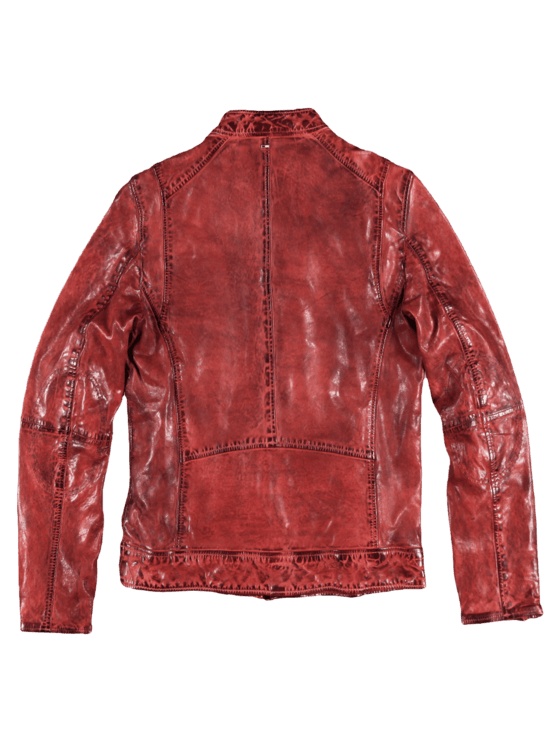 Herren Kernige Lederjacke Mit Hingucker Garantie In Weinrot Kaufen