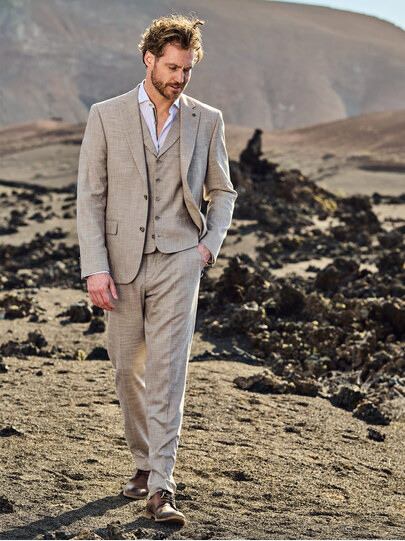 Männer Outfit Sommerfest in Beige