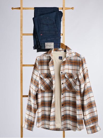 Männer Outfit Sportives Overshirt Karo-Look, Vielseitig, Bequem!